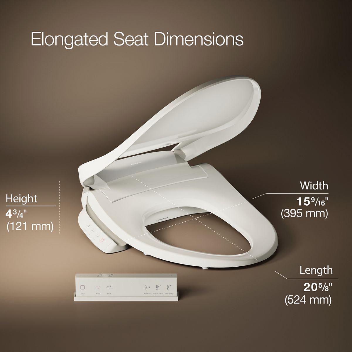 PureWash E700 Bidet Seat with Remote Control | K-27142-CR | KOHLER
