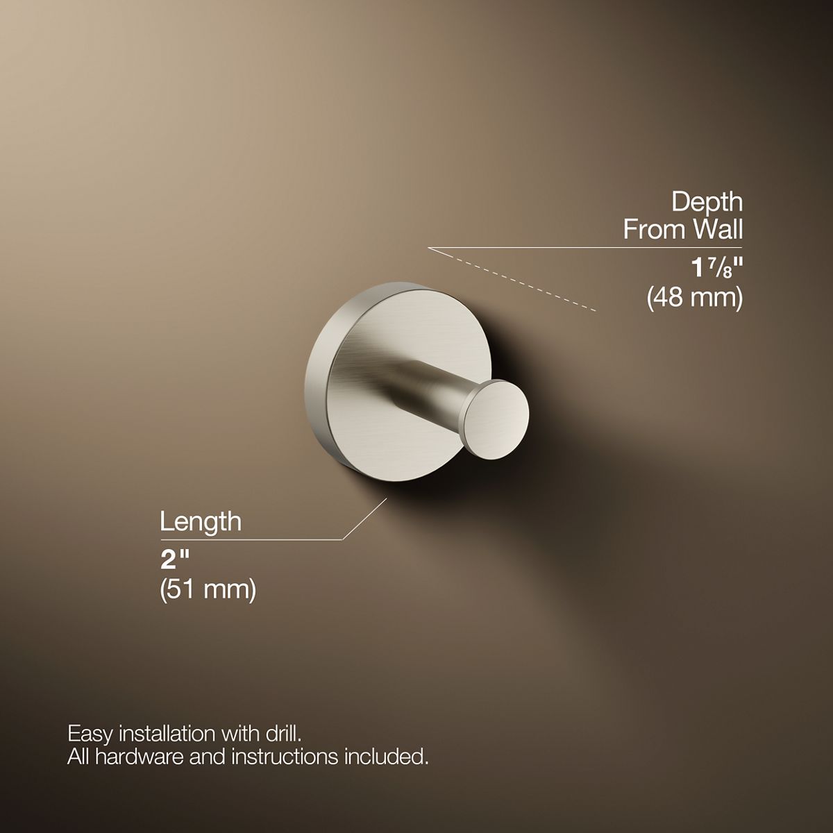 3/4 view of product with dimensions