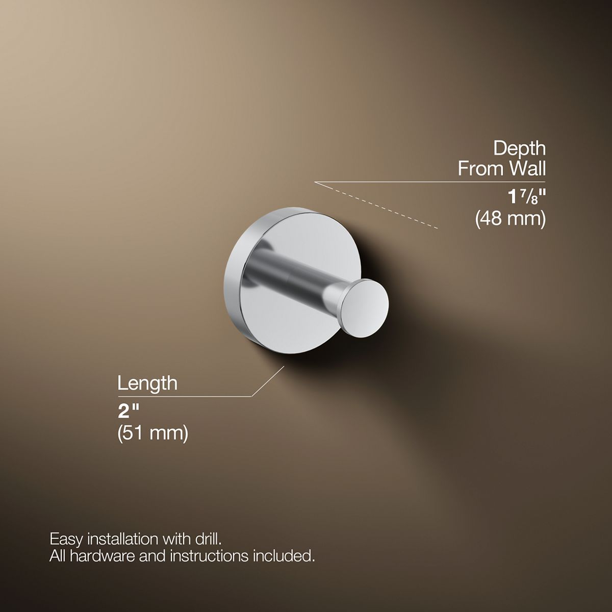 3/4 view of product with dimensions