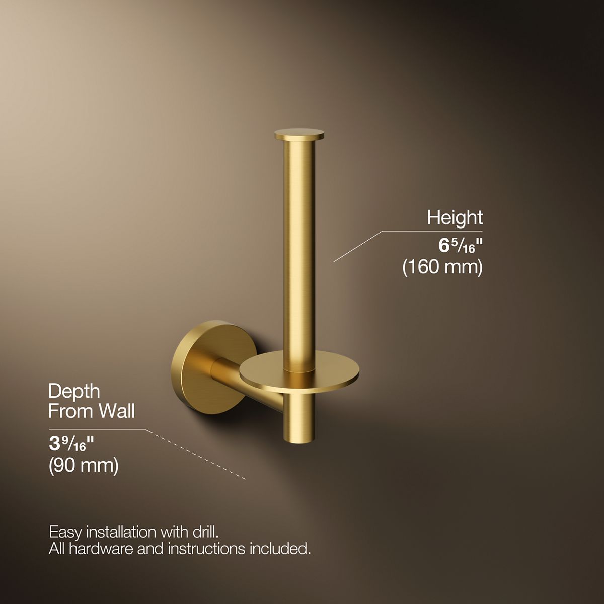 Elate Vertical Toilet Paper Holder | K-27293 | KOHLER