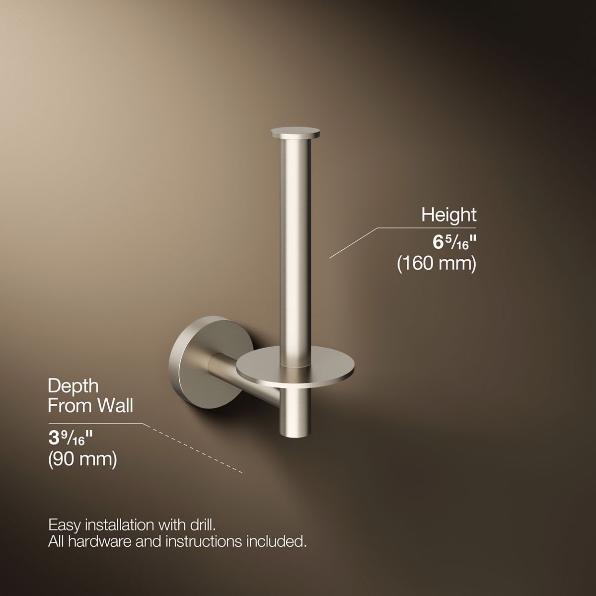 Elate Vertical Toilet Paper Holder | K-27293 | KOHLER