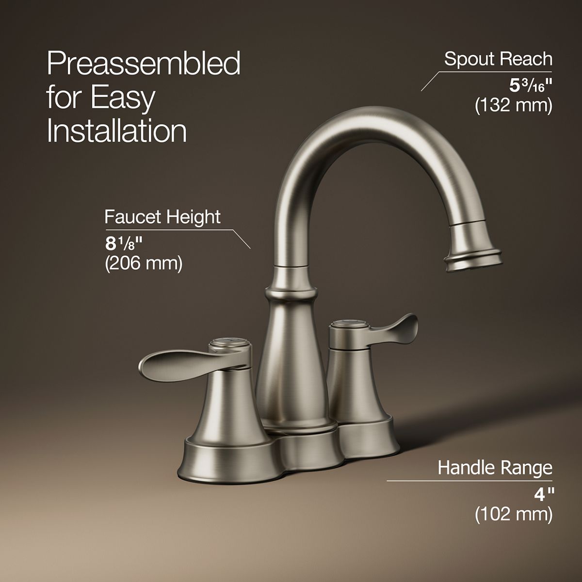 Bellera Centerset Bathroom Sink Faucet | K-27378-4 | KOHLER