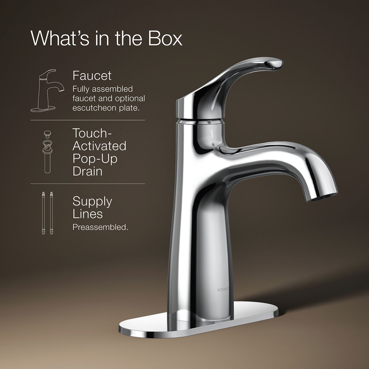 Simplice Single-Handle Bathroom Sink Faucet | K-27389-4 | KOHLER