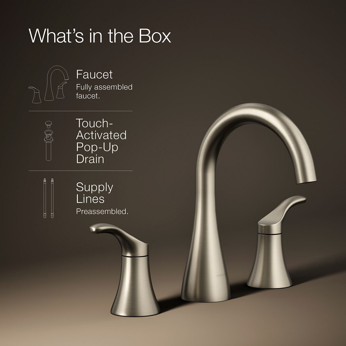 Simplice Widespread Bathroom Sink Faucet | K-27390-4 | KOHLER
