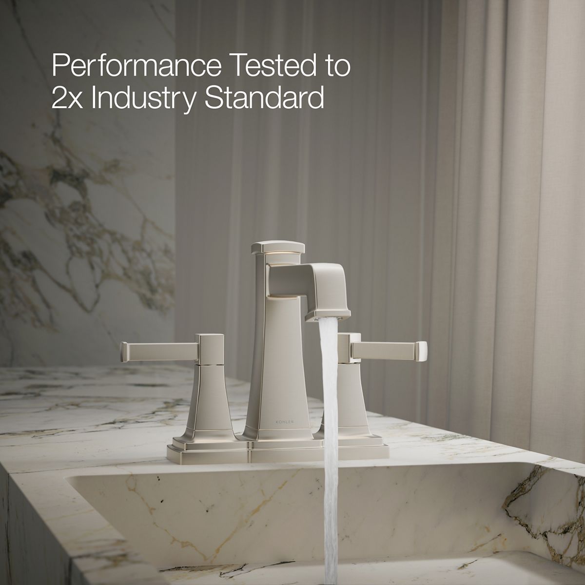 Riff Centerset Bathroom Sink Faucet | K-27398-4K | KOHLER