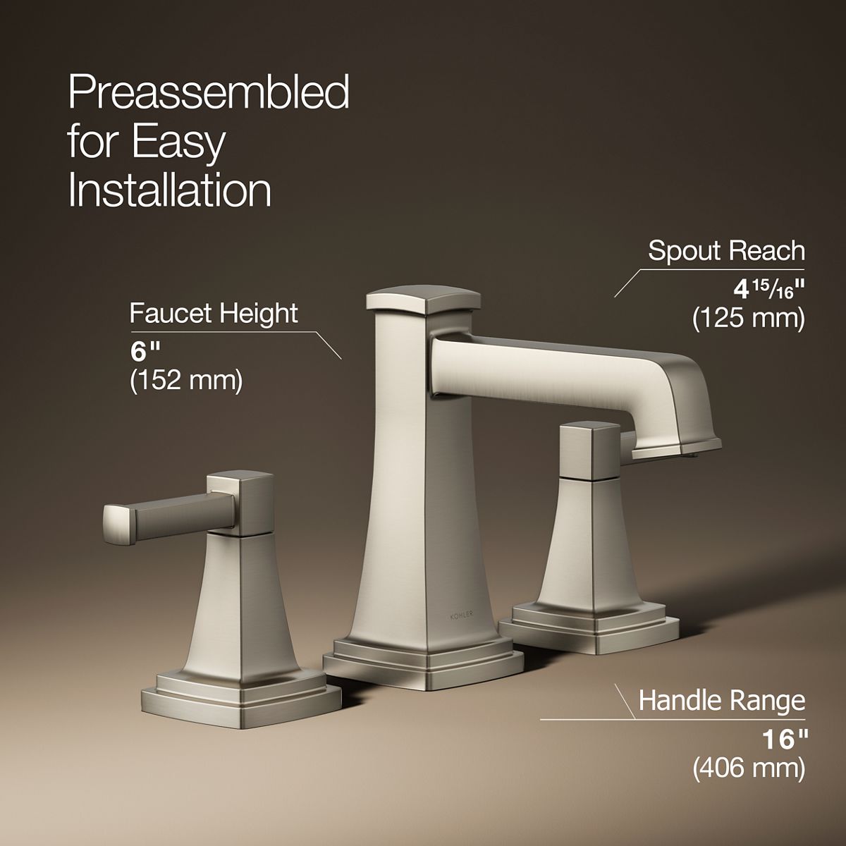 3/4 view of product with dimensions