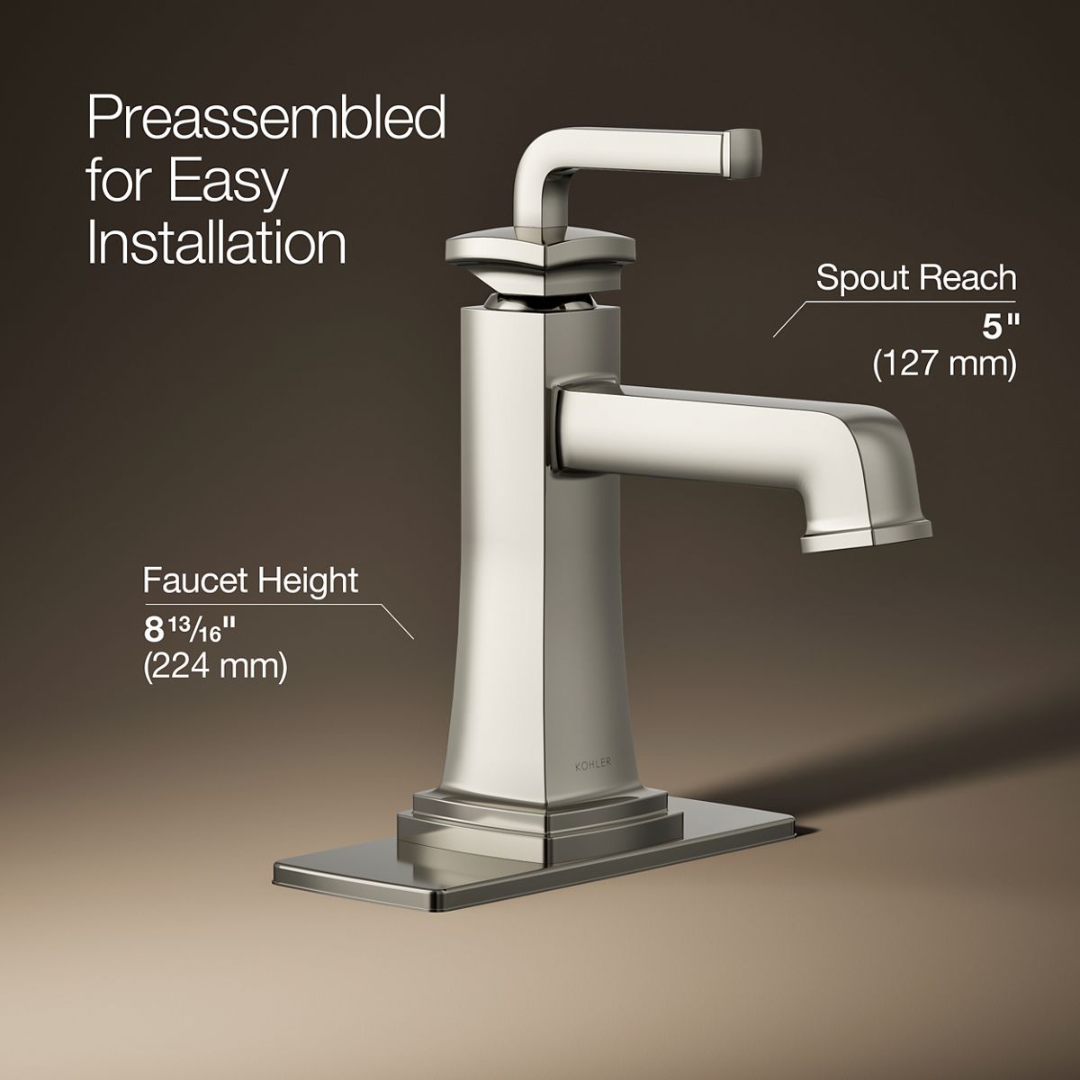 3/4 view of product with dimensions