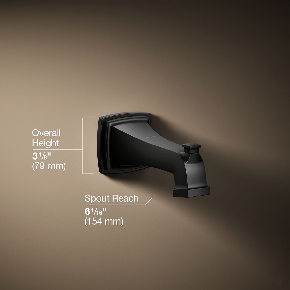 3/4 view of product with dimensions
