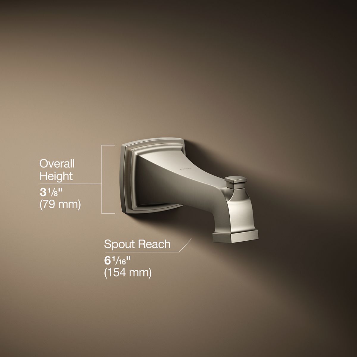 3/4 view of product with dimensions