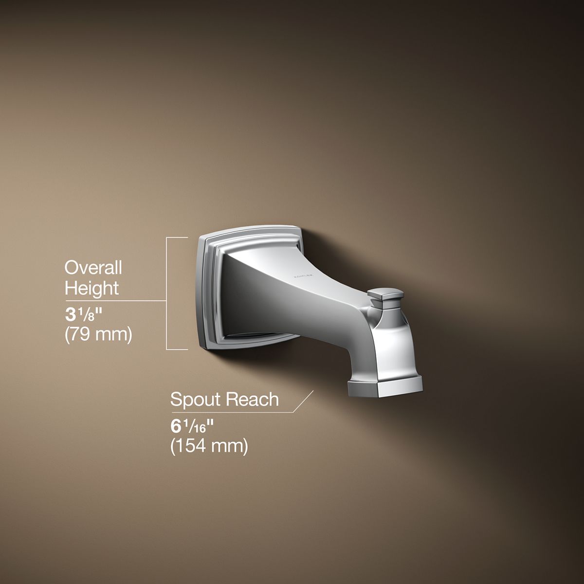 3/4 view of product with dimensions
