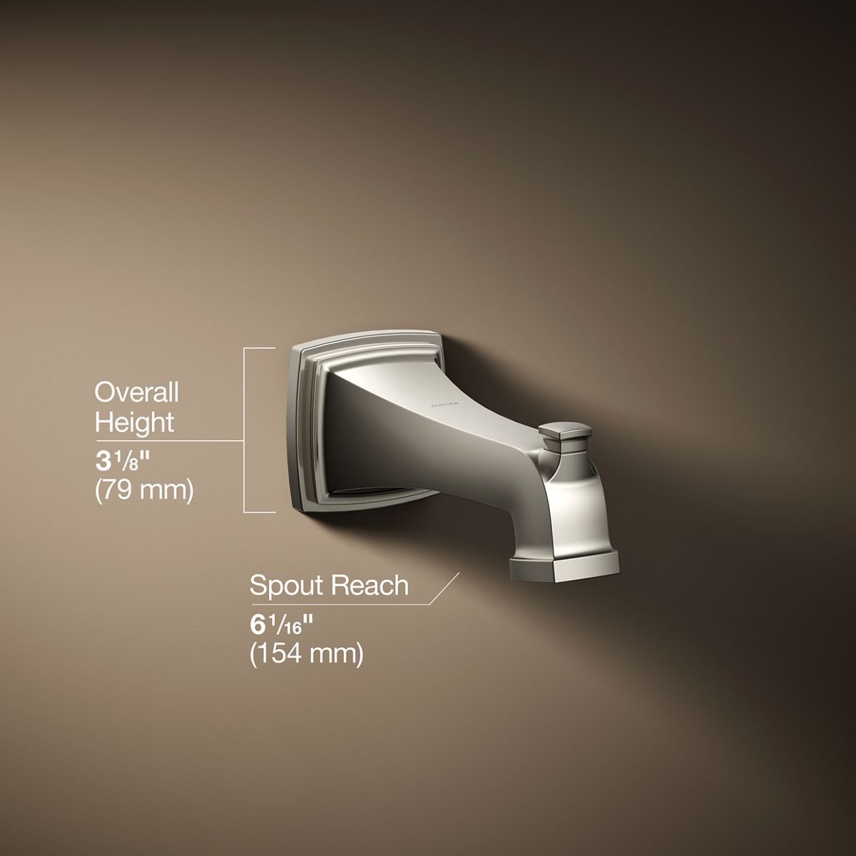 3/4 view of product with dimensions