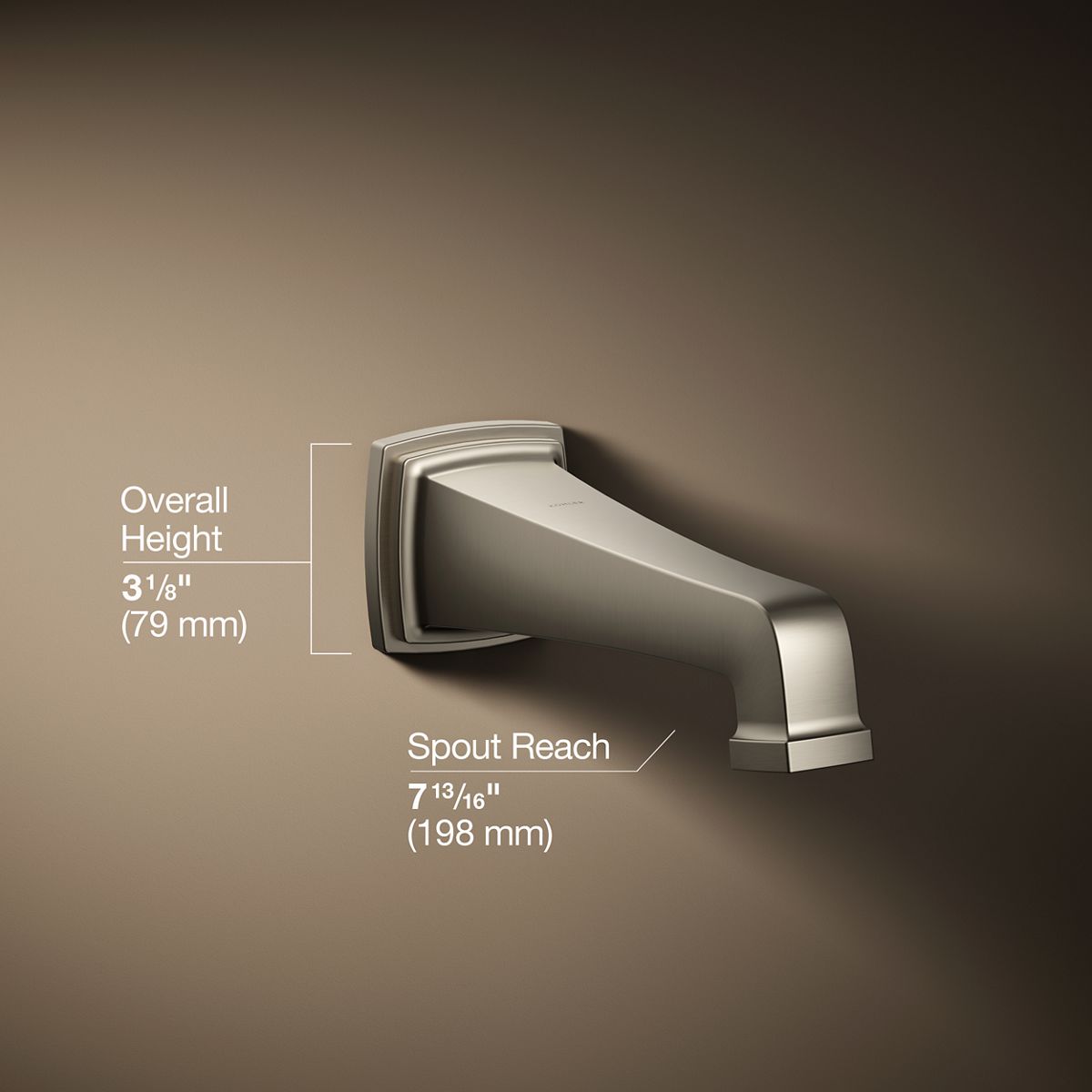 3/4 view of product with dimensions