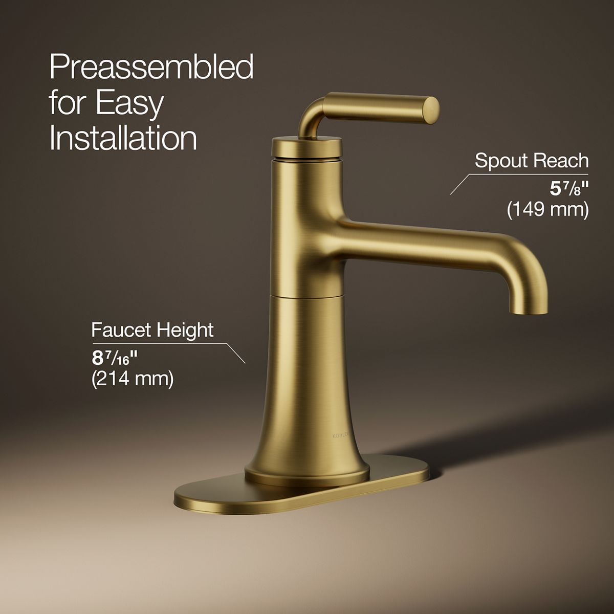 3/4 view of product with dimensions