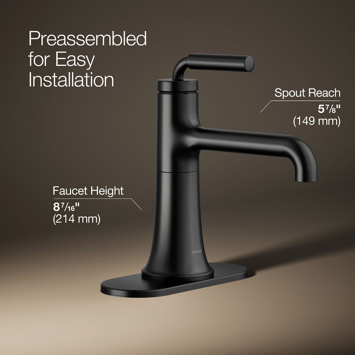 3/4 view of product with dimensions