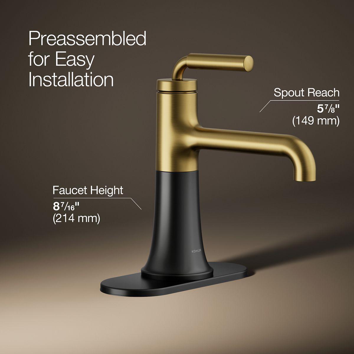 3/4 view of product with dimensions