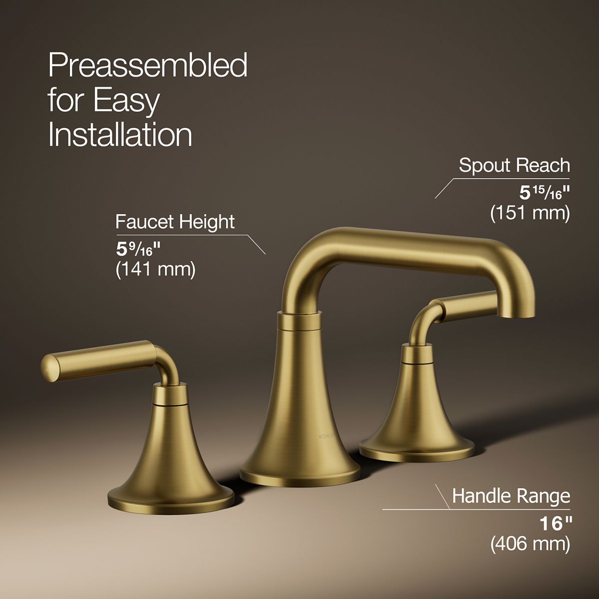 3/4 view of product with dimensions