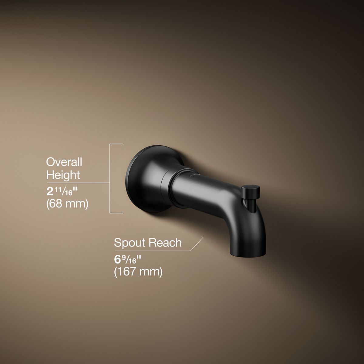 3/4 view of product with dimensions