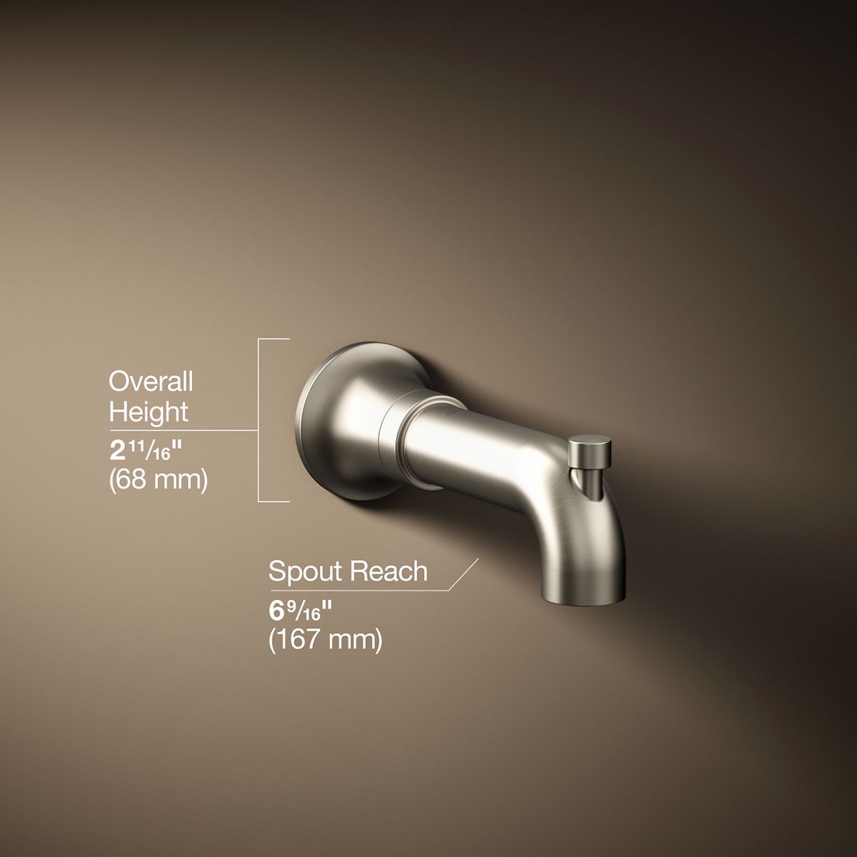 3/4 view of product with dimensions