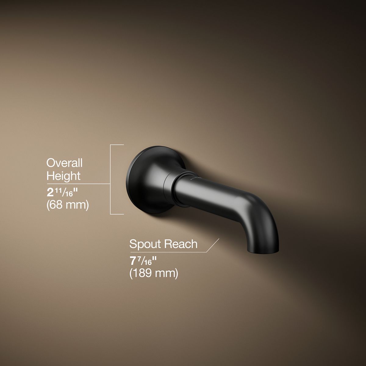 3/4 view of product with dimensions