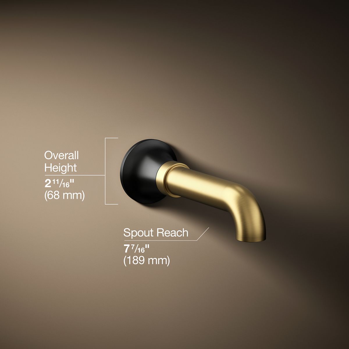 3/4 view of product with dimensions