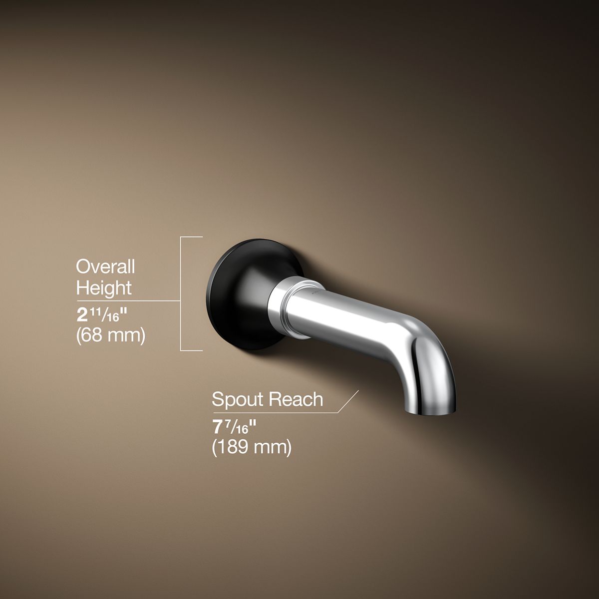 3/4 view of product with dimensions