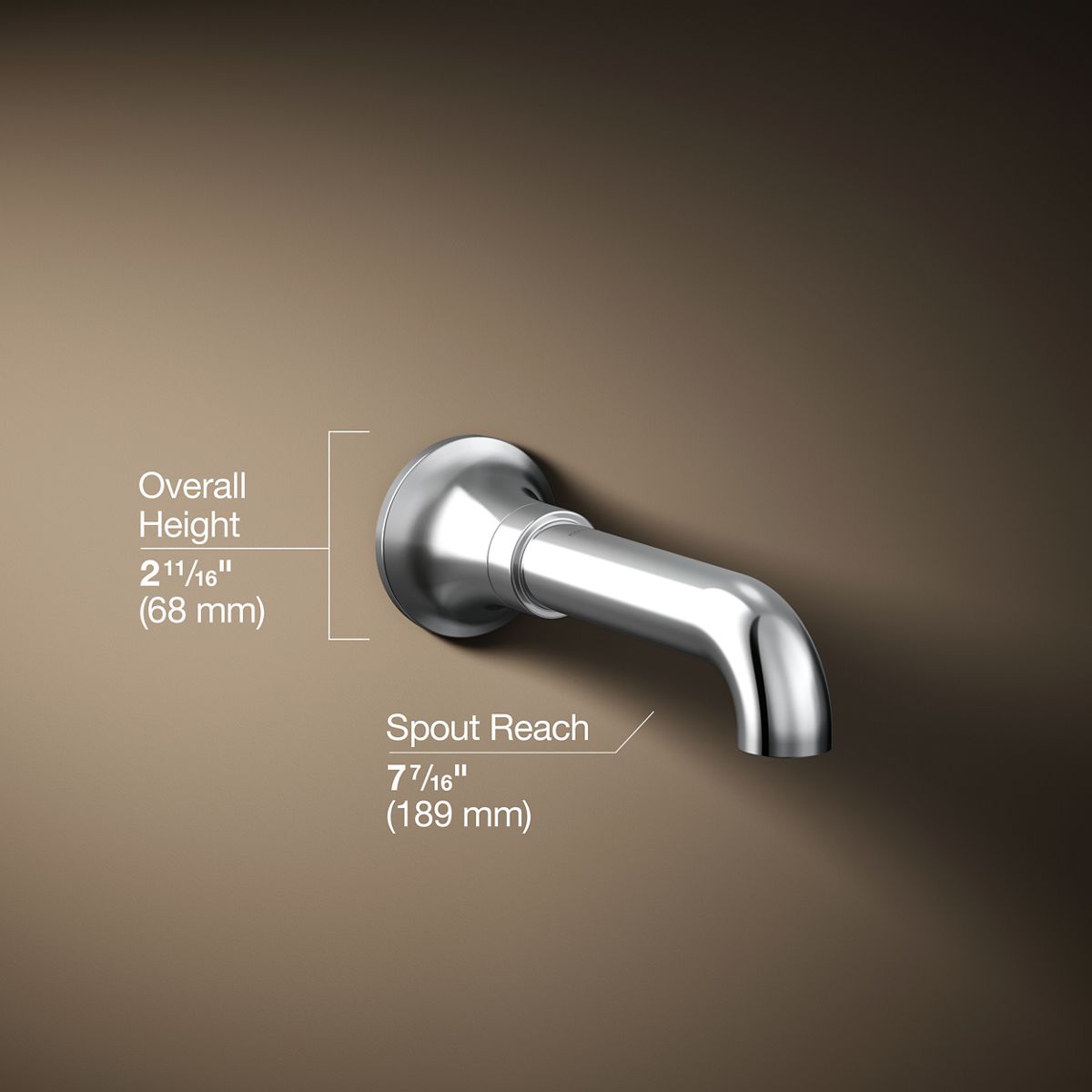 3/4 view of product with dimensions