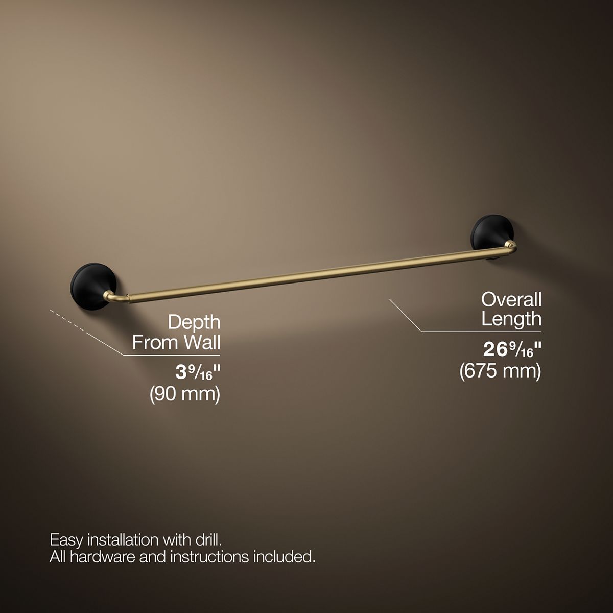 3/4 view of product with dimensions
