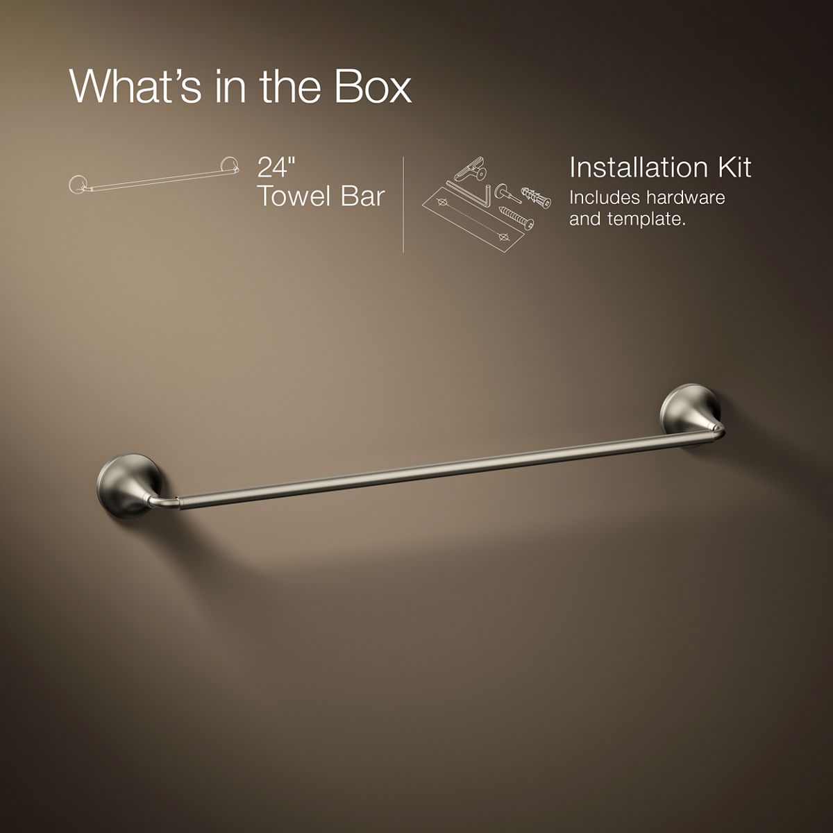 Tone 24-Inch Towel Bar | K-27426 | KOHLER