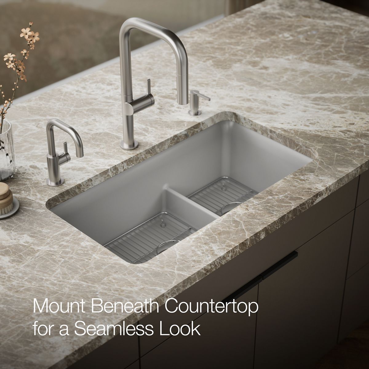 Cairn Undermount Large/Medium Kitchen Sink | K-27786 | KOHLER