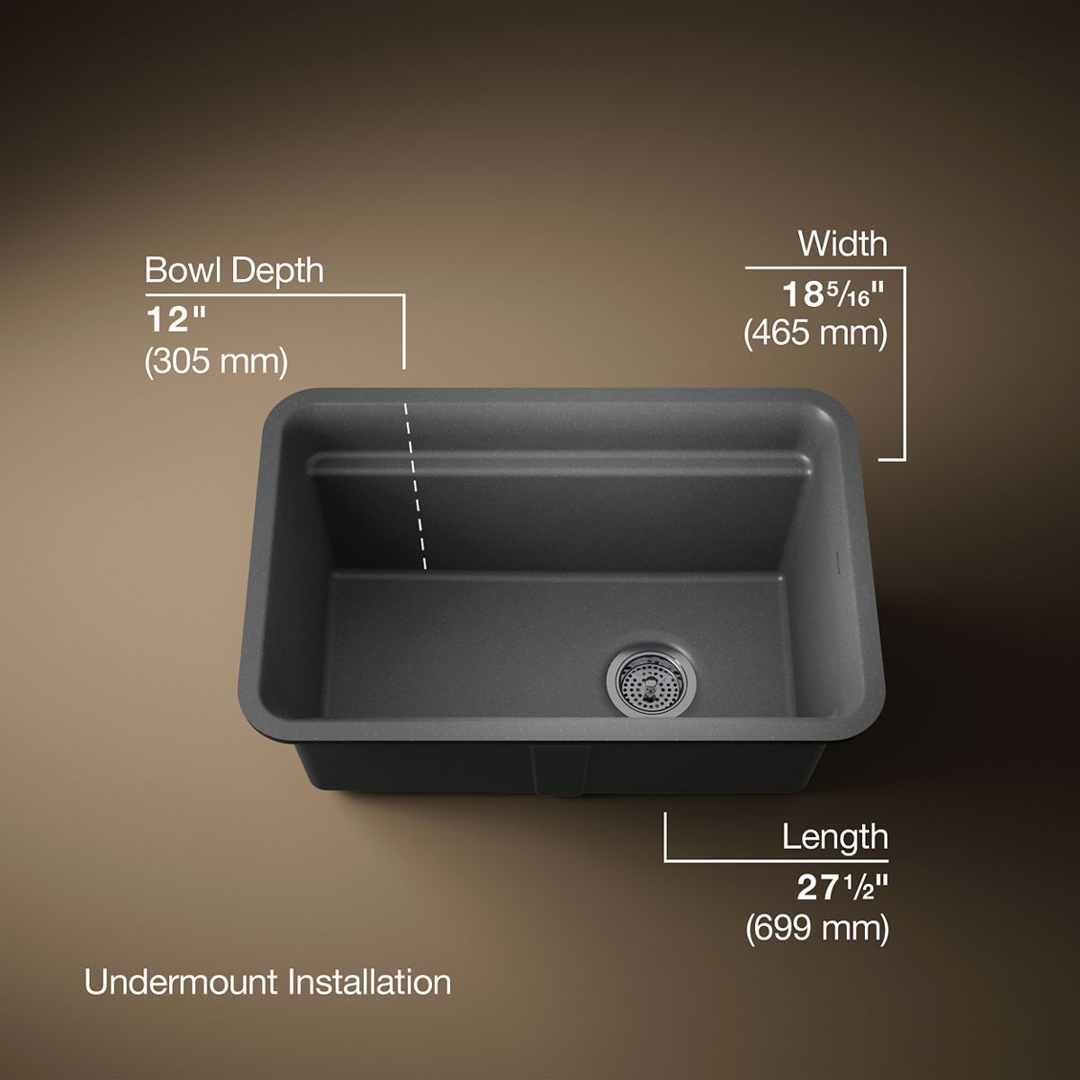 Cairn Undermount Utility Sink | K-27787 | KOHLER