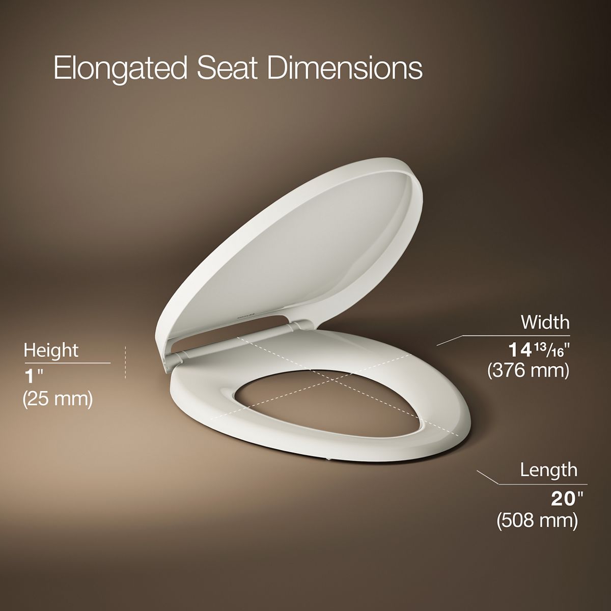3/4 view of product with dimensions