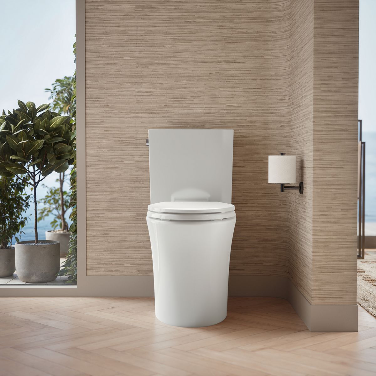 Veil Elongated Toilet Bowl, Skirted Trapway | K-28121 | KOHLER