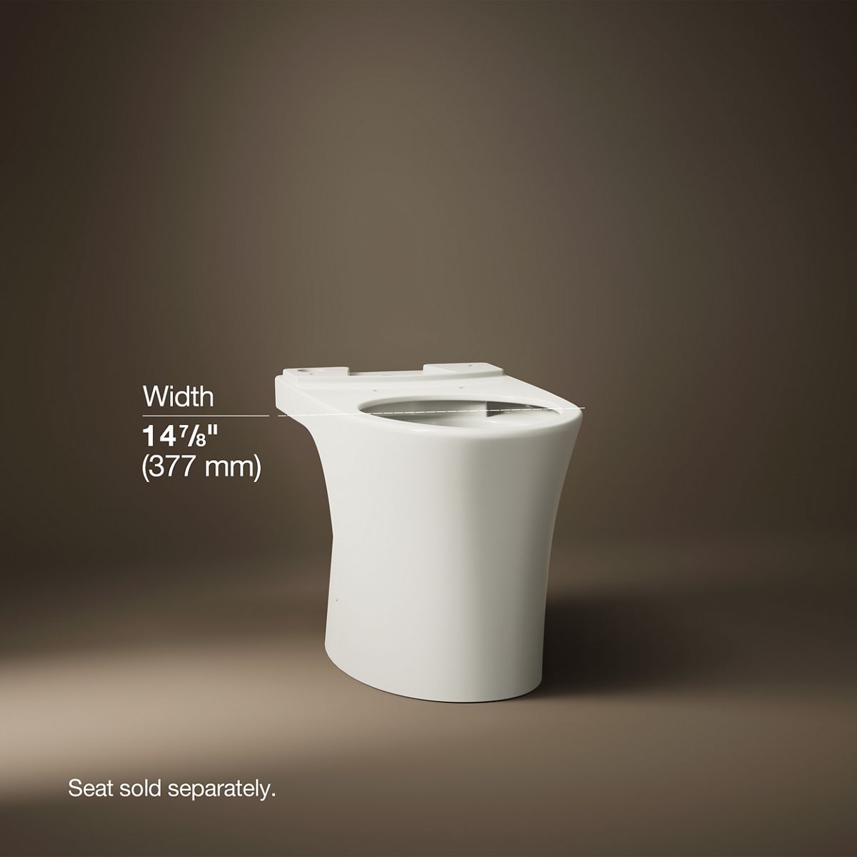 Veil Elongated Toilet Bowl, Skirted Trapway | K-28121 | KOHLER