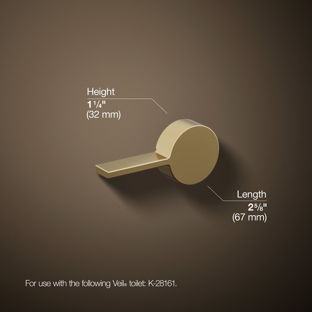 Veil Left-Hand Trip Lever | K-28122-L | KOHLER