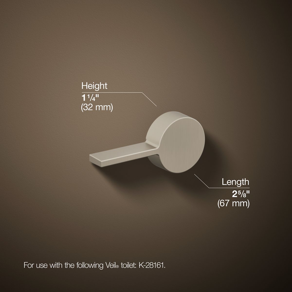 3/4 view of product with dimensions