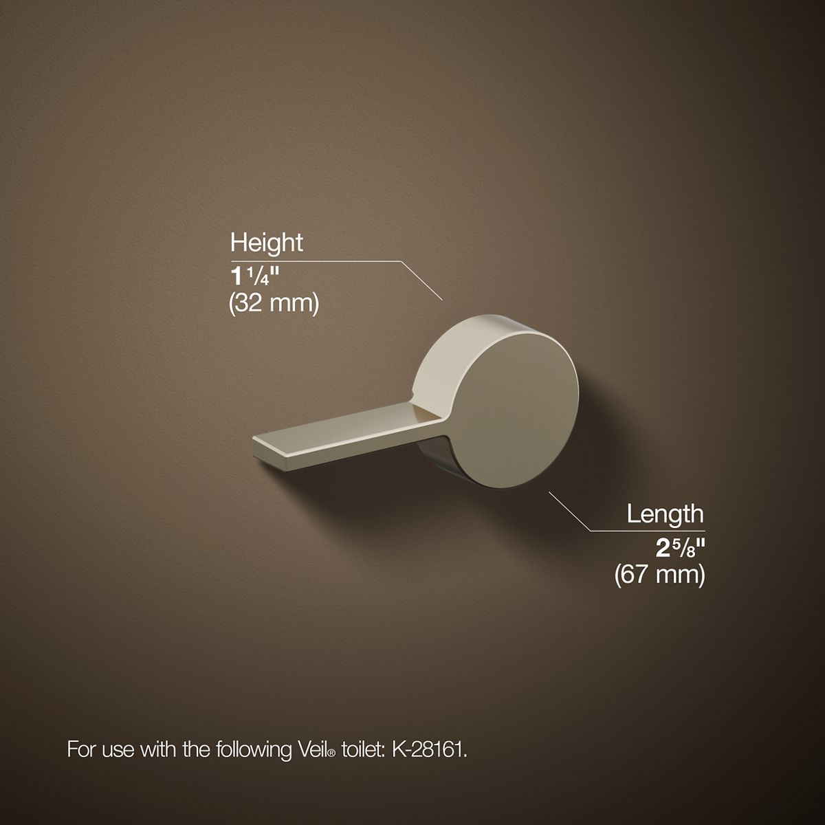 3/4 view of product with dimensions