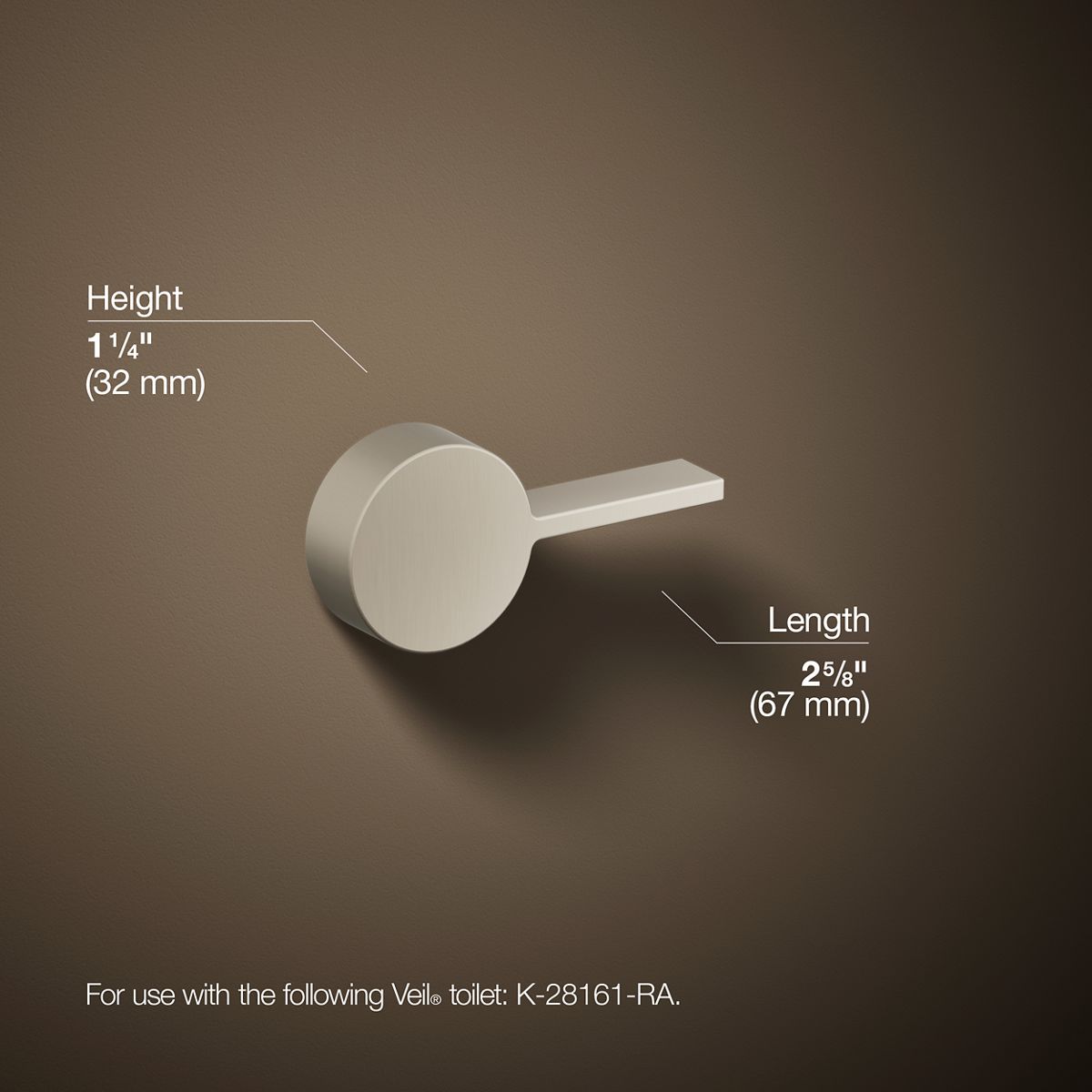 Veil Right-Hand Trip Lever | K-28122-R | KOHLER