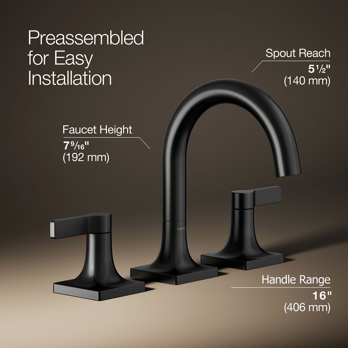 3/4 view of product with dimensions