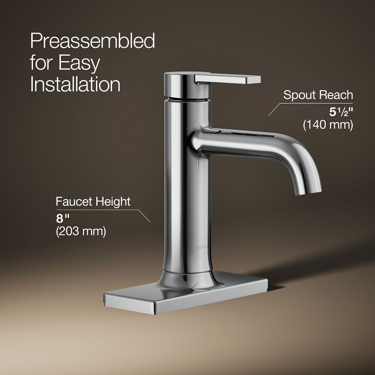 3/4 view of product with dimensions