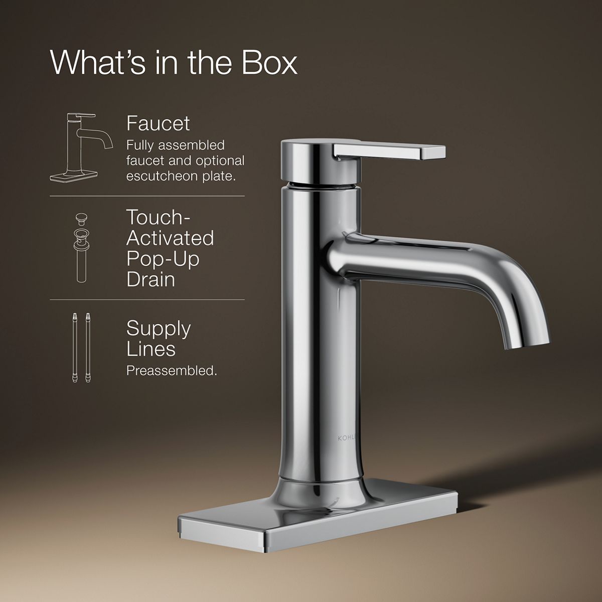 Venza Single-Handle Bathroom Sink Faucet, 1.2 gpm | K-28126-4 | KOHLER