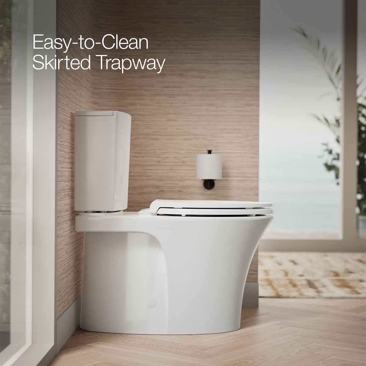 Veil Two-Piece Elongated Toilet, 1.28 gpf | K-28161-RA | KOHLER
