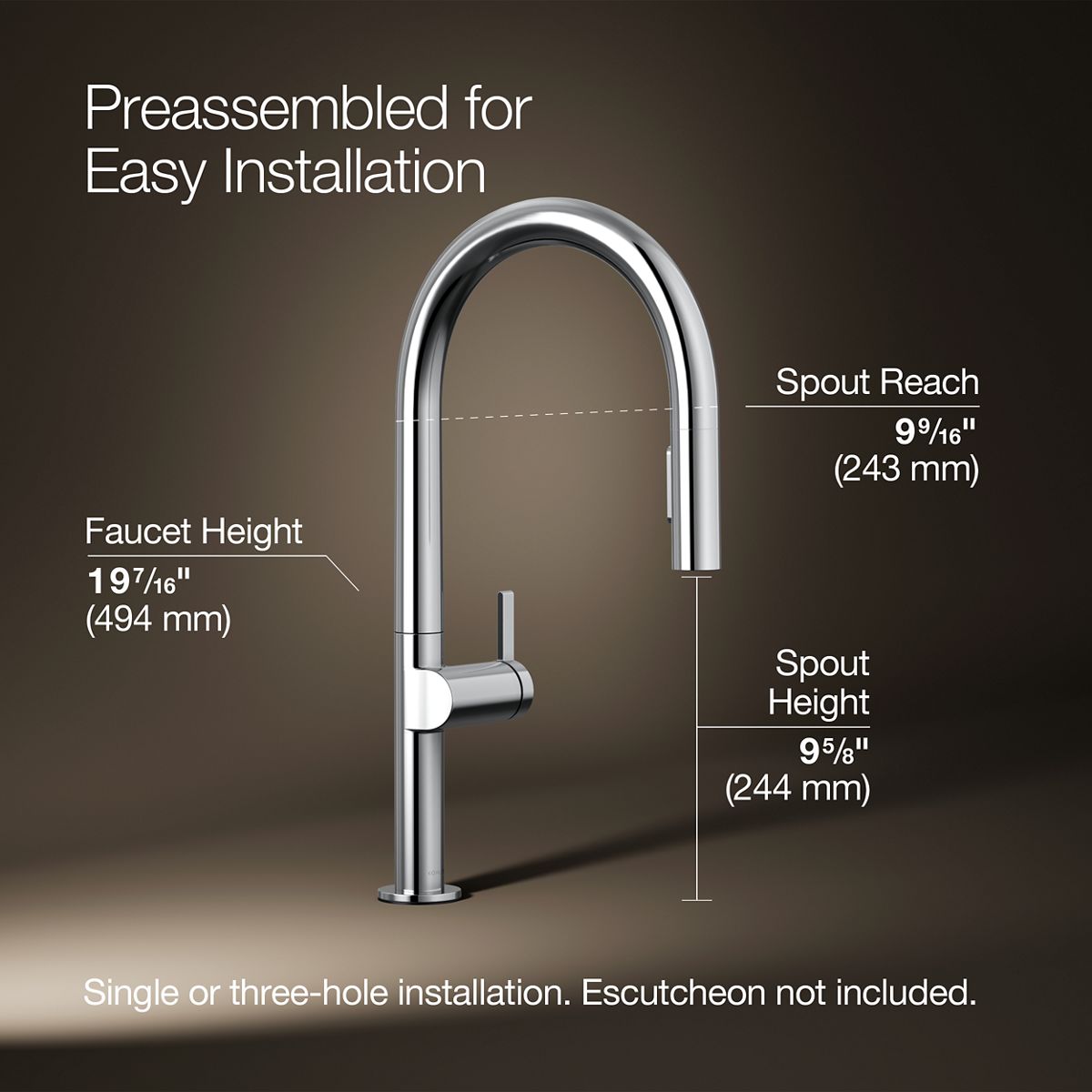 Components Pull-Down Kitchen Faucet | K-28268 | KOHLER