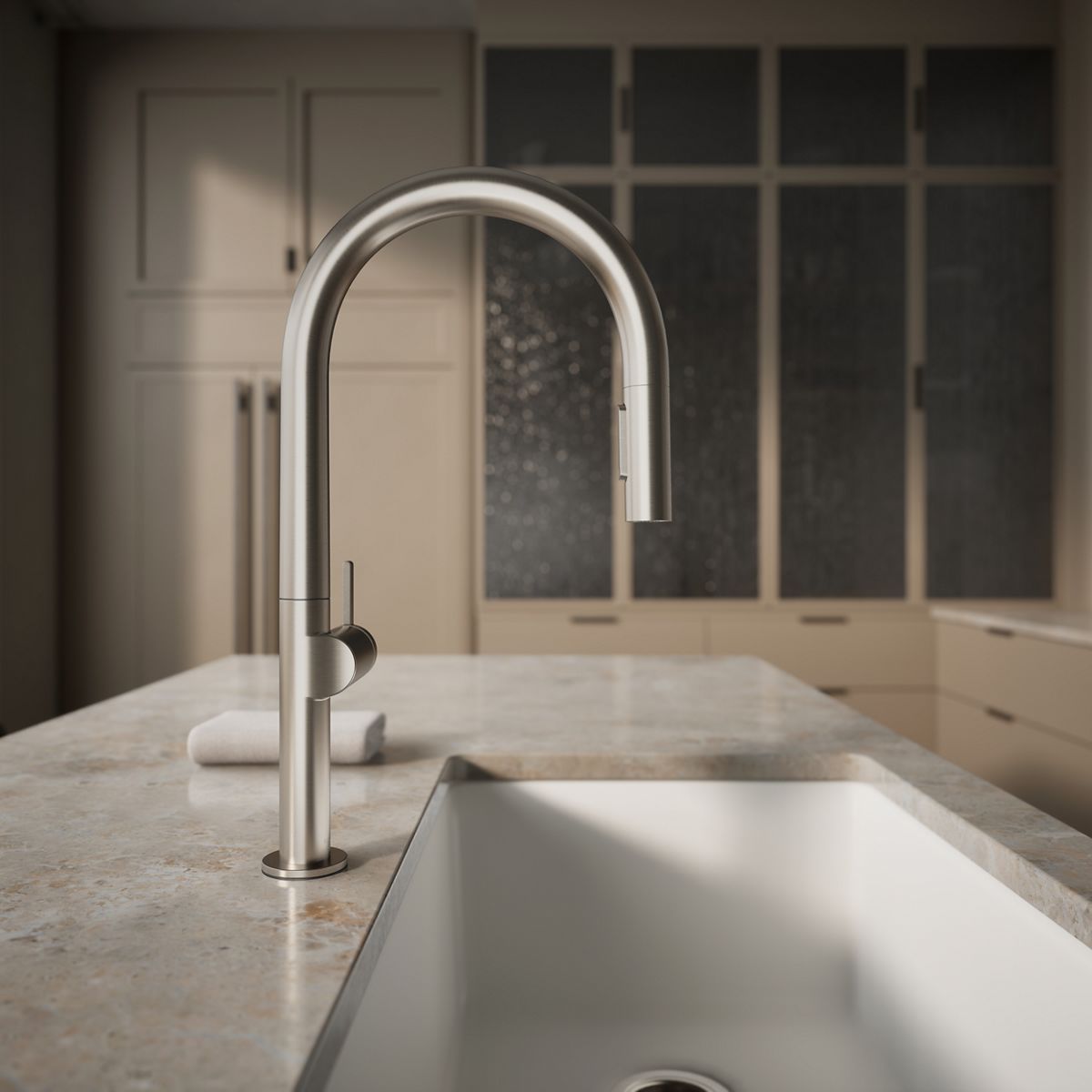 Robinet Mitigeur Évier Cuisine Rétractable Chromé - Design Moderne Et Economie Eau Itaca Imex 87893790
