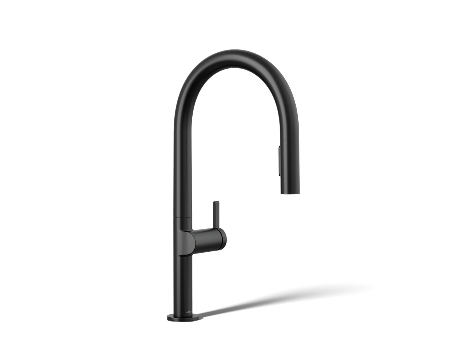 Components Touchless pull-down kitchen sink faucet with two-function sprayhead