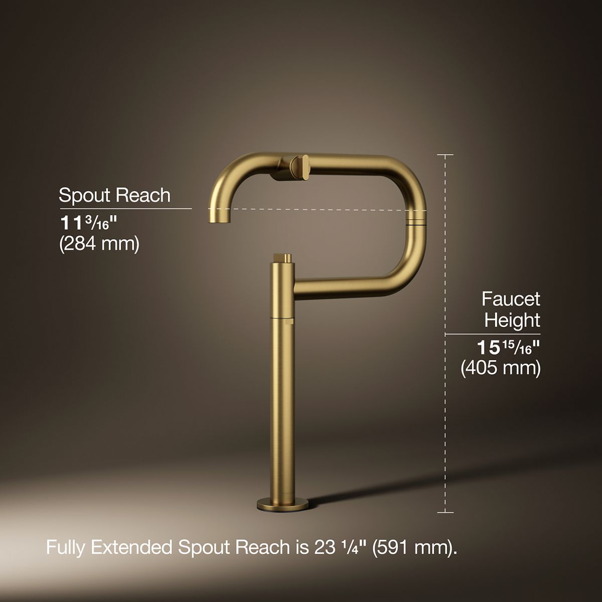 3/4 view of product with dimensions