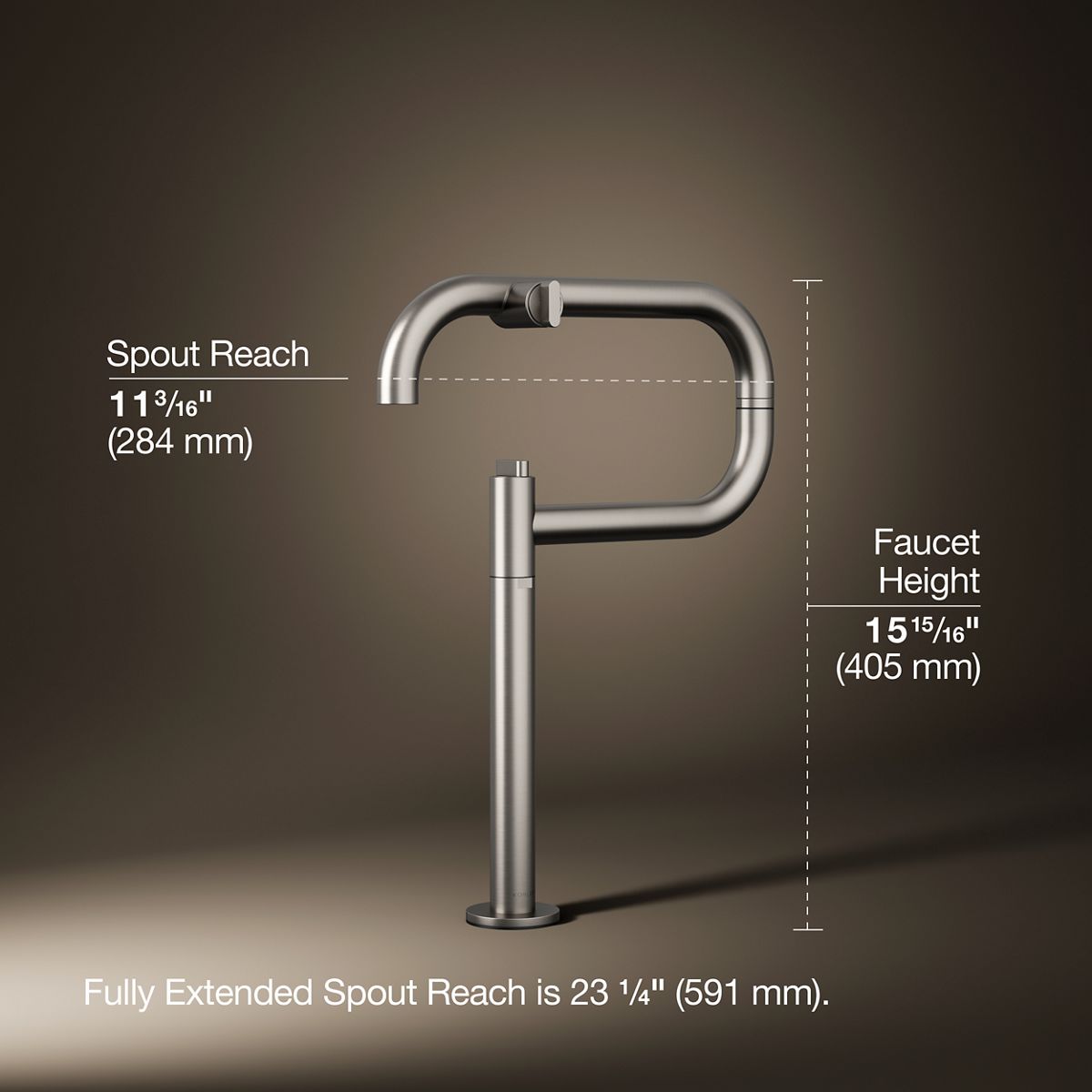 3/4 view of product with dimensions