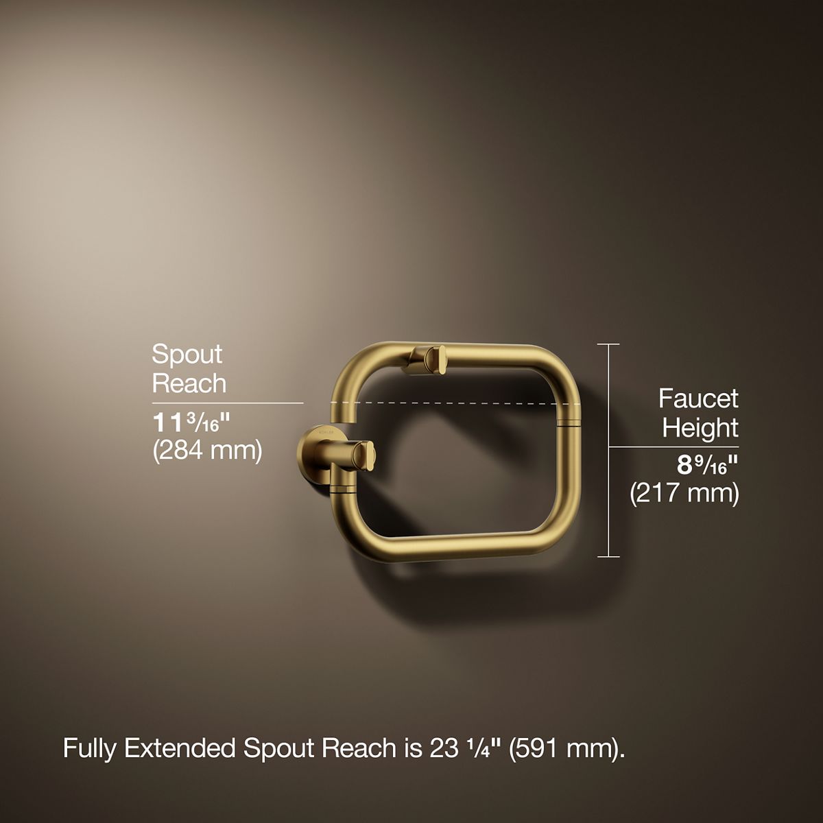 3/4 view of product with dimensions