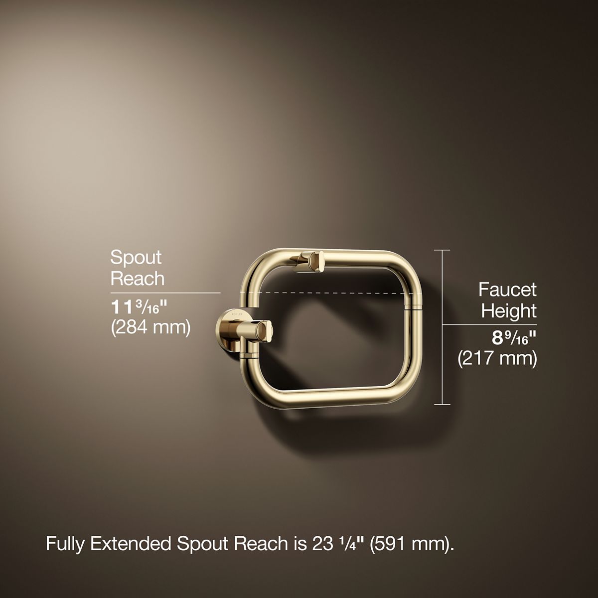 3/4 view of product with dimensions
