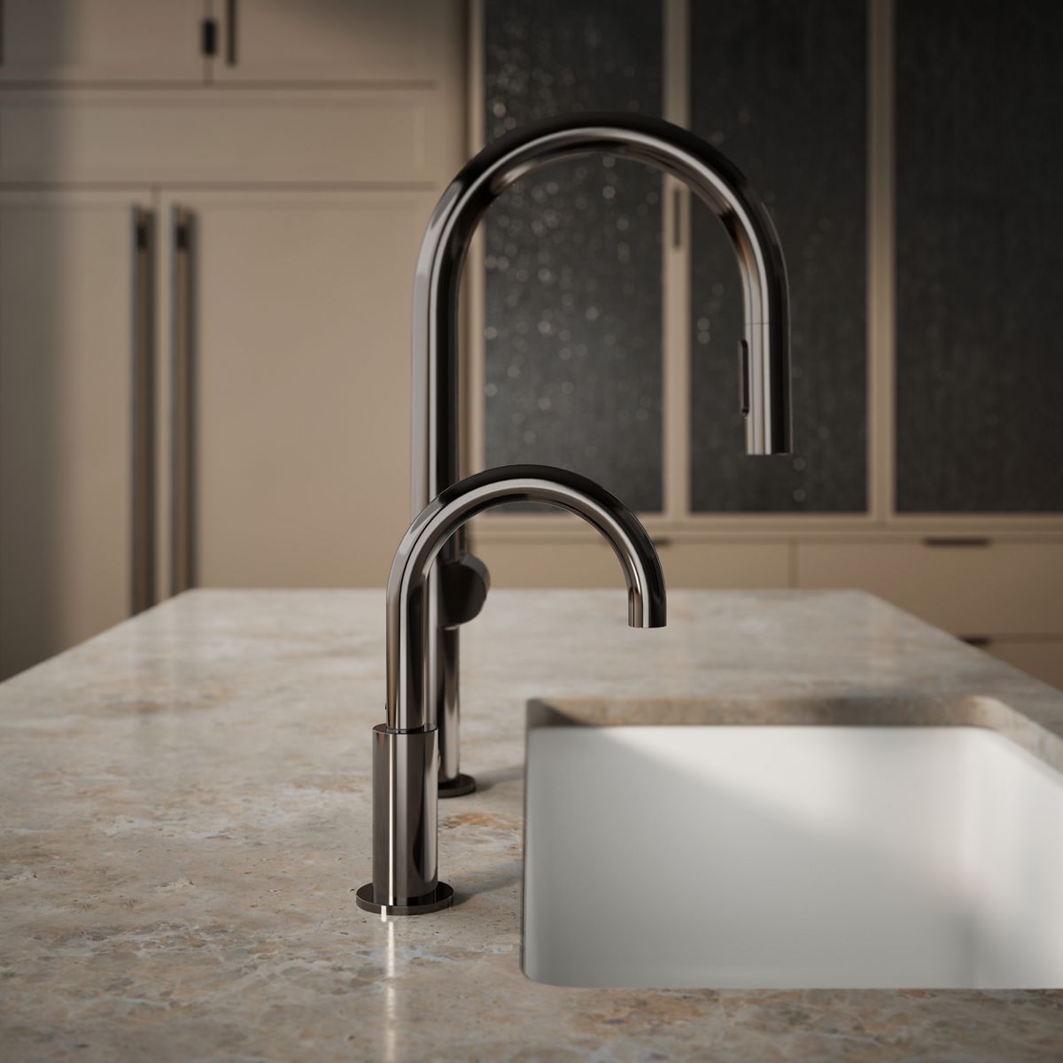 angled view, not straight-on, 1-point perspective