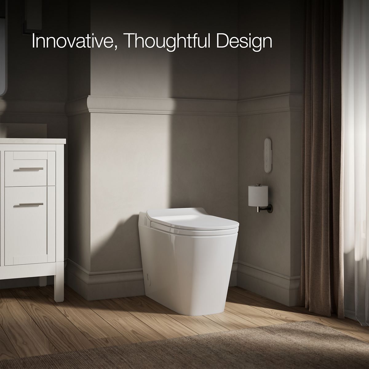 Up to 2 walls & multiple product categories visible, 2-point perspective